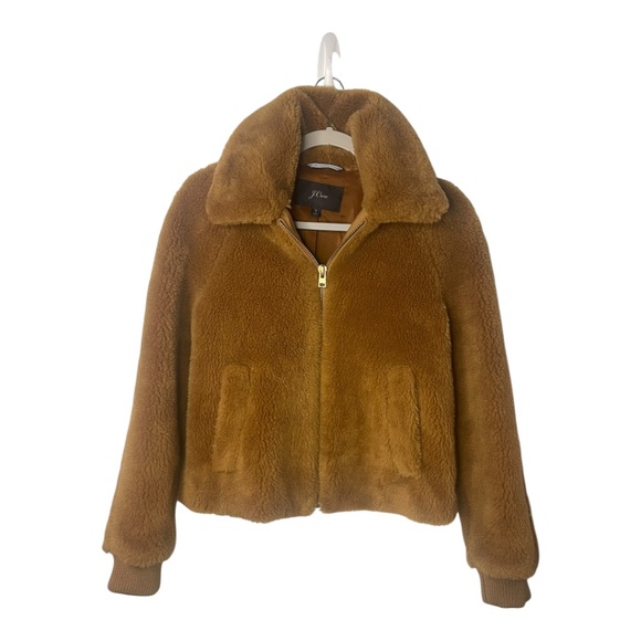 J Crew Teddy Sherpa Bomber Jacket - Picture 1 of 7